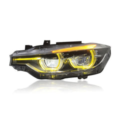 BMW F30 3 series Yellow/White Switchable LCI Style  V2 Headlights - BMW F30 3 series / F35.