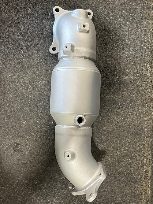 High Efficiency Downpipe Upgrade for 2017-2023 Honda Civic Type R FK8 - Silver Cerakote