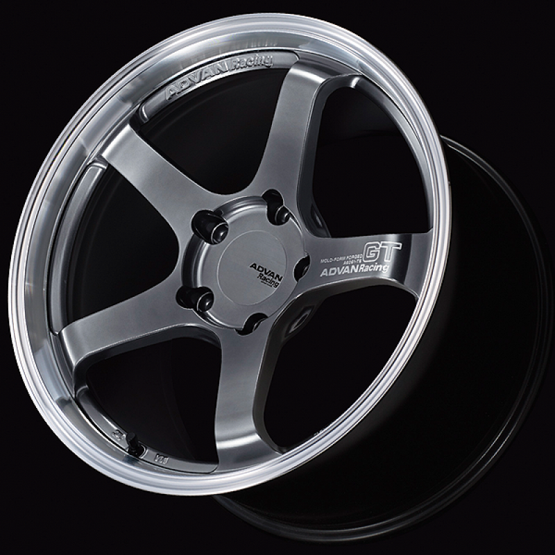 Advan GT for Porsche 18x9.0 / +46 Offset / 5-130 / 71.6mm Bore / Machining & Hyper Platinum Black