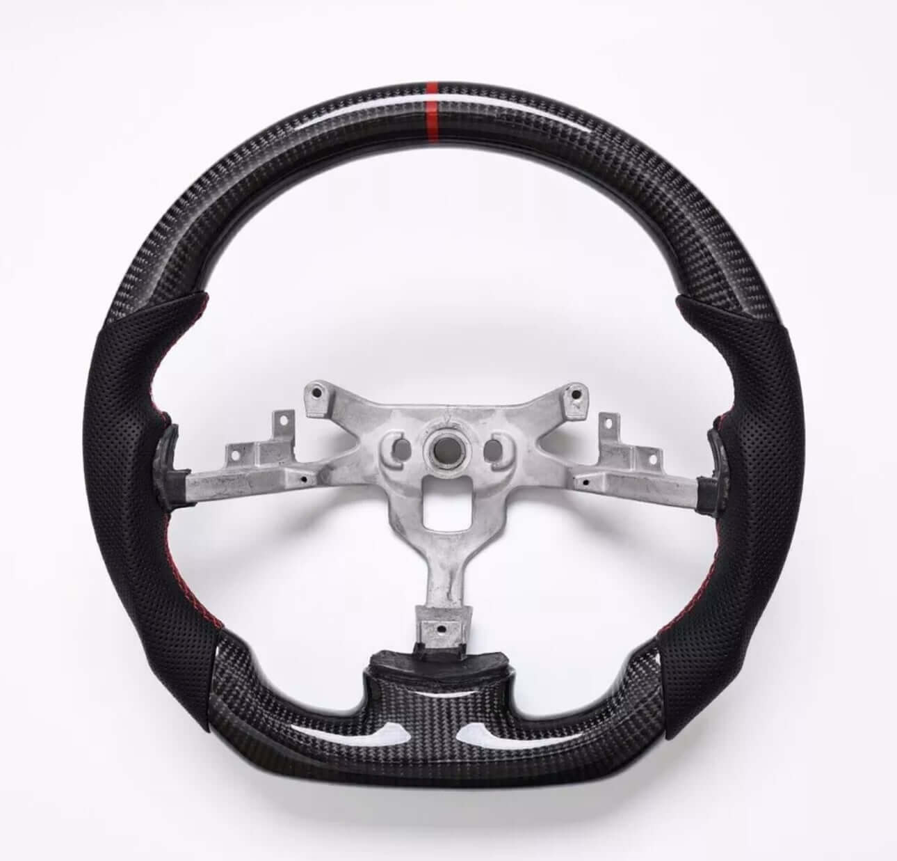 LED Half Carbon Fiber Steering Wheel for Chevrolet Corvette C7.