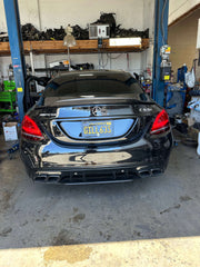 PSM Style Carbon Fiber Rear Trunk Spoiler - Mercedes Benz C Class.