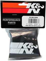 K&N PreCharger Tapered Air Filter Wrap Black 6in Height / 6in Diameter
