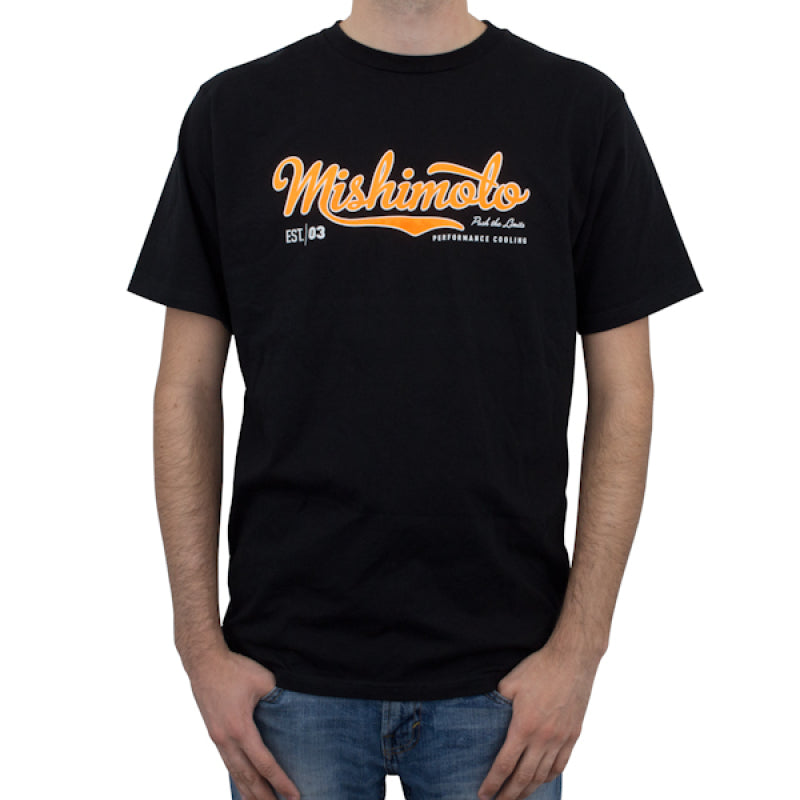 Mishimoto Mens Athletic Script Black T-Shirt - Medium