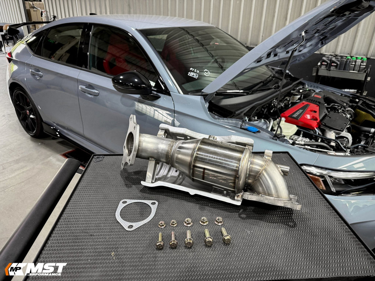 MST 300-cell catted downpipe for FL5 Civic Type R