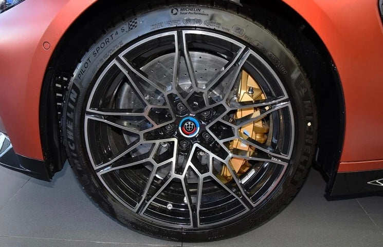 BMW 50th Anniversary Carbon Fiber Wheel Caps.
