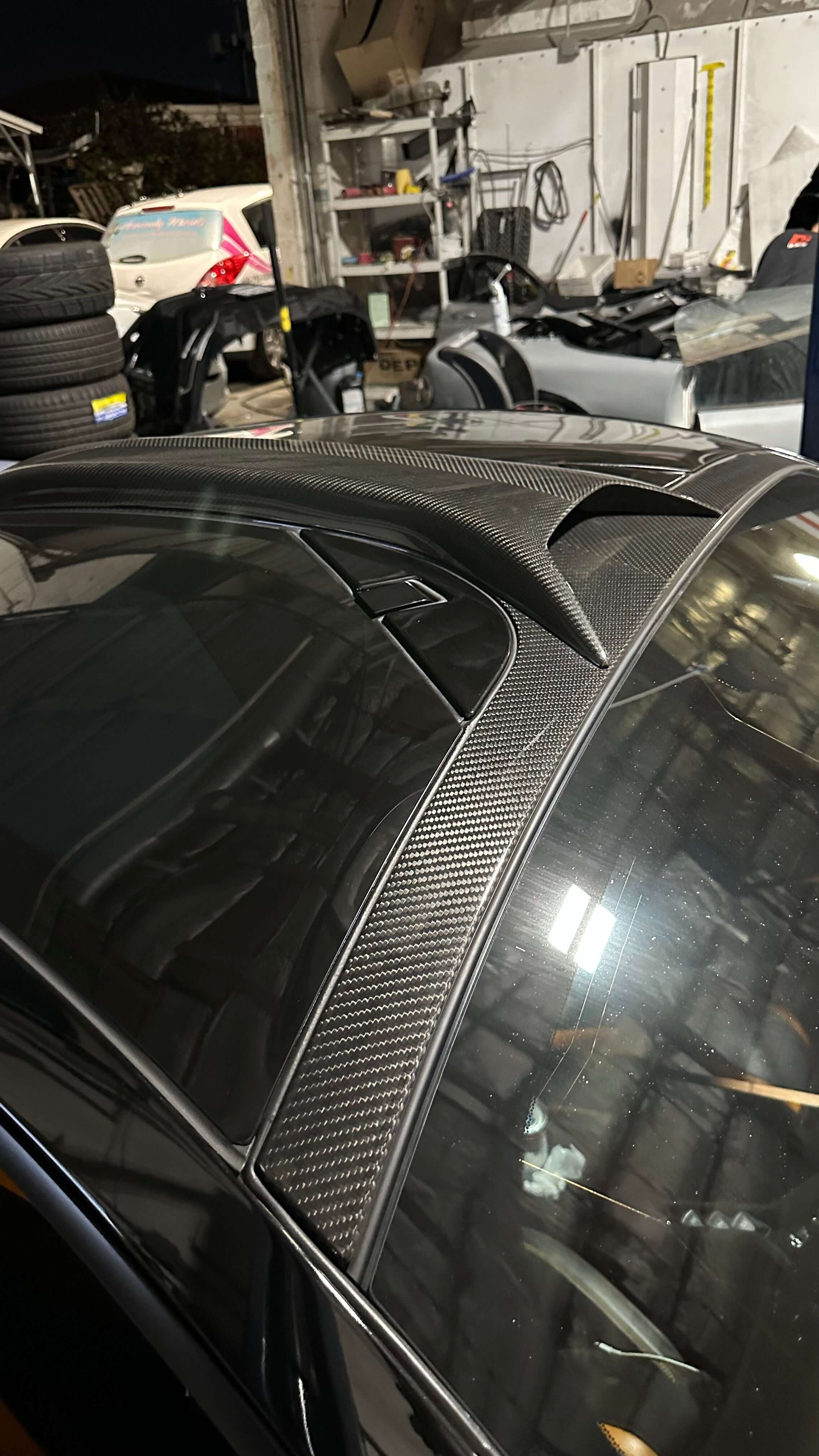 Novi Style Dry Carbon Fiber Air Intake Roof Scoop Vents - McLaren 720s Coupe.