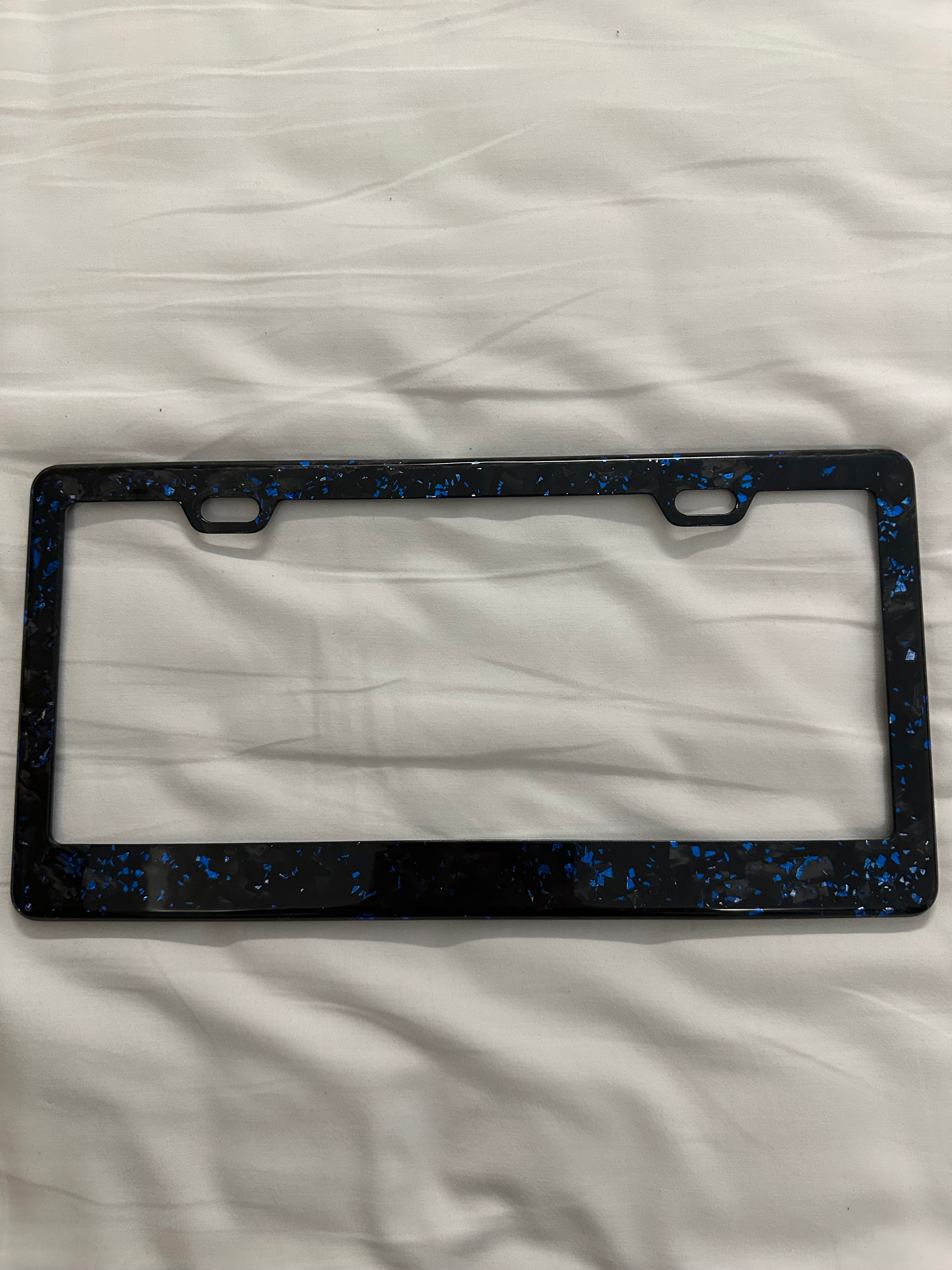 Colored Forged Carbon Fiber Universal License Plate Frame.