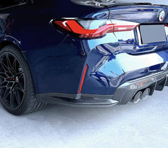 OEM Style Carbon Fiber Rear Corner Canard - BMW G80 M3.