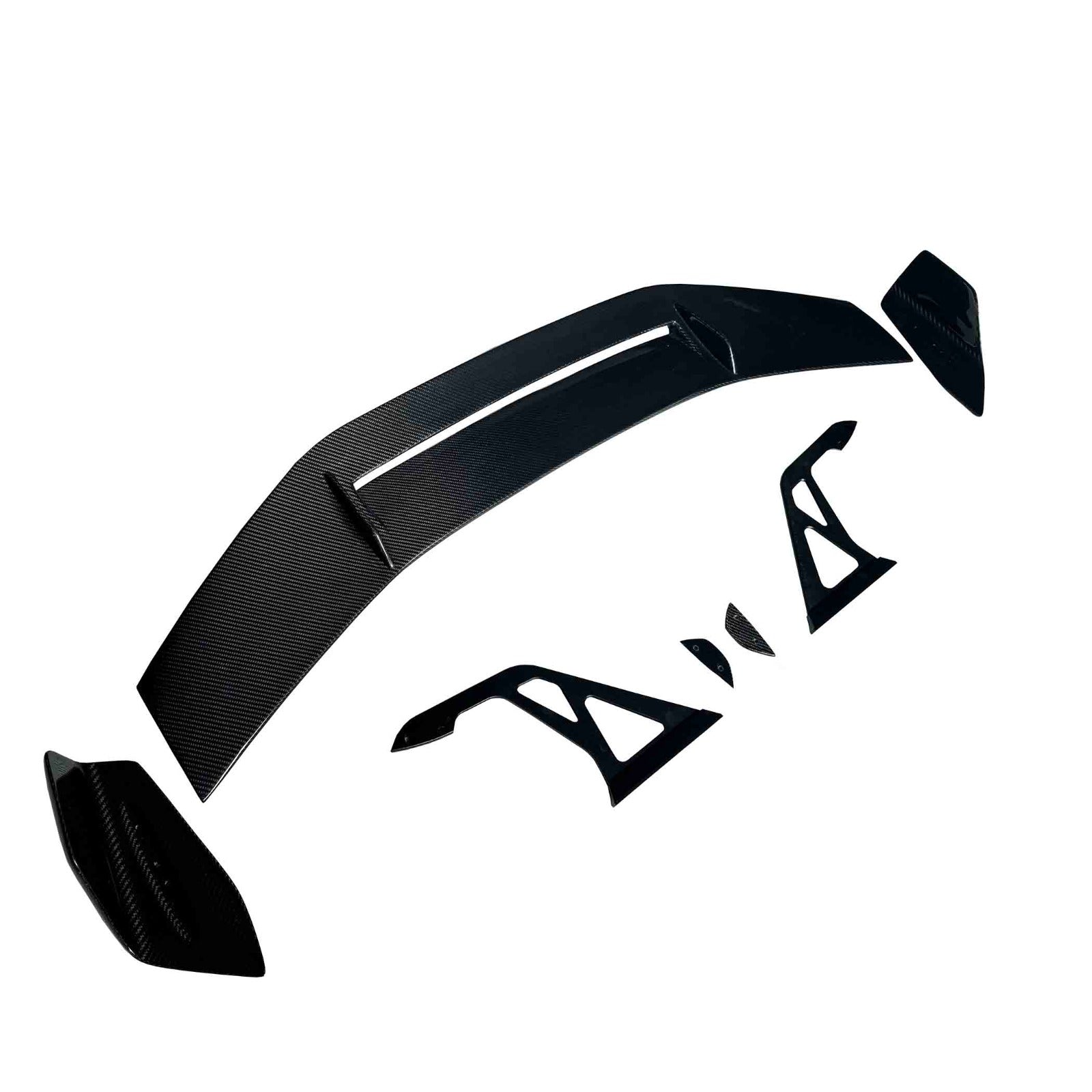 AD Style Carbon Fiber Swan Neck Wing V3 - BMW G87 M2 G80 M3 G82 M4.