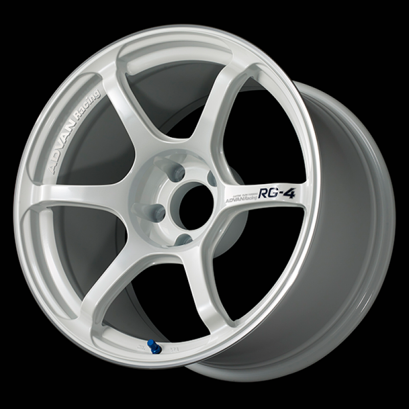 Advan RG-4 17x7.5 / +45 Offset / 5-100 / 57.1mm Bore / Racing White Metallic & Ring