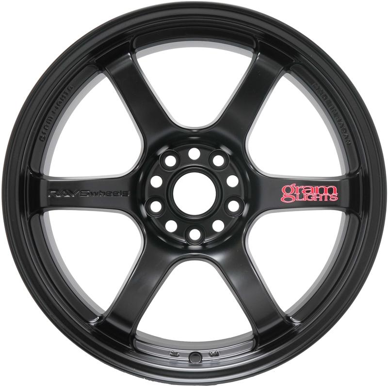 Gram Lights 57DR 18x9.5 +22 5x114.3 Semi Gloss Black Wheel