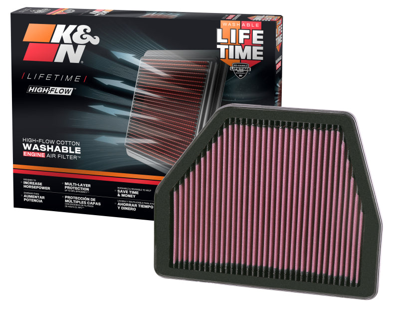 K&N 08 Saturn Vue 2.4L/3.5L/3.6L Drop In Air Filter