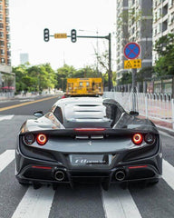 N Style Carbon Fiber Rear Diffuser - Ferrari F8 Tributo.
