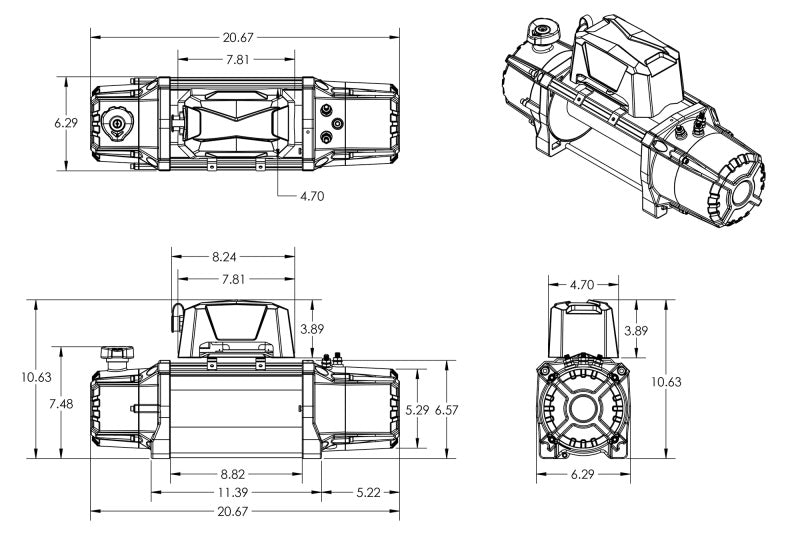 DV8 Offroad Xtract 12k Synthetic Rope Winch