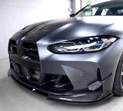 3D Style Dry Carbon Fiber Front Lip w/ Installed by OEM Mounting points - BMW G80 M3 & G82 / G83 M4.