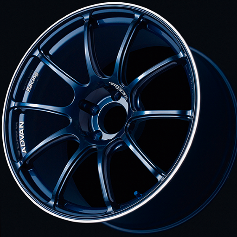 Advan RZII 18x8.0 / +37 Offset / 5x100 / 63mm Bore / Racing Indigo Blue and Ring