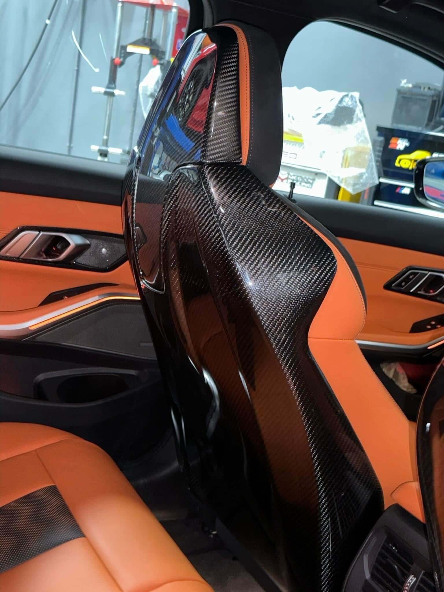Carbon Fiber Full Seat Back Cover - BMW G80 M3 & G82 / G83 M4 / G87 M2.