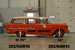 Ridetech 55-57 Chevrolet Wagon Composite Leaf Springs w/ HQ Shock Kit - 2in Drop