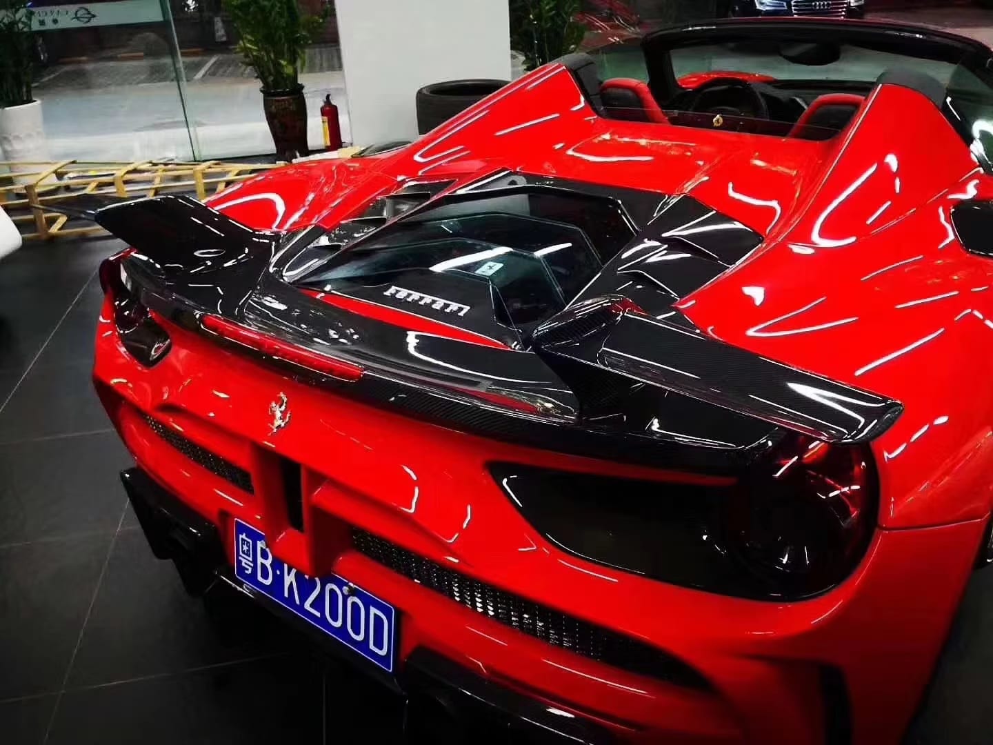 Carbon Fiber Rear Aero Wing - Ferrari 488.