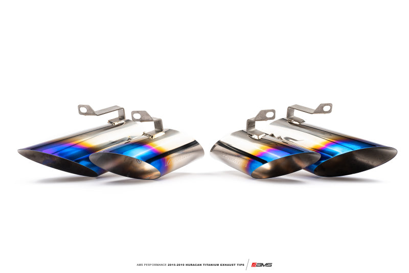AMS Performance 15-19 Lamborghini Huracan Ti Exhaust Tips (OEM Replacement & Alpha TT Kit Fitmen