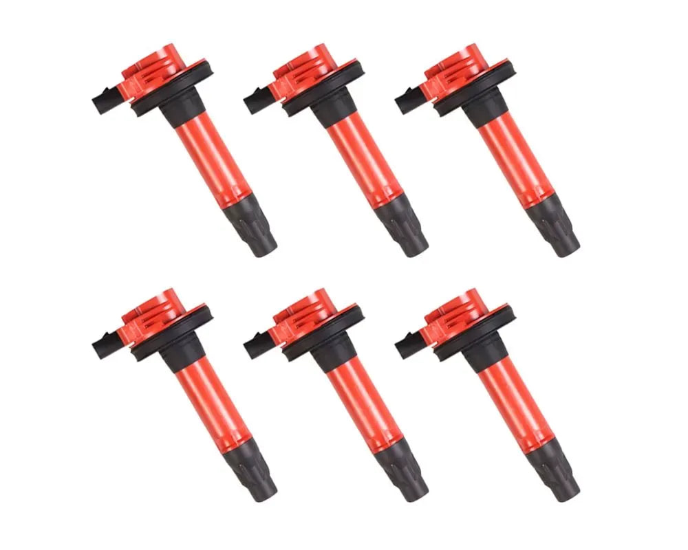 Aceon Set of 6 Red Aceon Sport Ignition Coil Ford | Lincoln | Mazda | Mercury 2007-2018