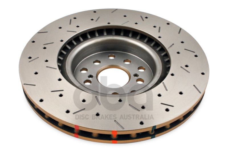 DBA 04-12 Subaru STi/2017 BRZ w/Perf. Pkg. 10 Stud Hole Front Drilled & Slotted 4000 Series Rotor