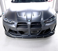 3D Style Dry Carbon Fiber Front Lip w/ Installed by OEM Mounting points - BMW G80 M3 & G82 / G83 M4.
