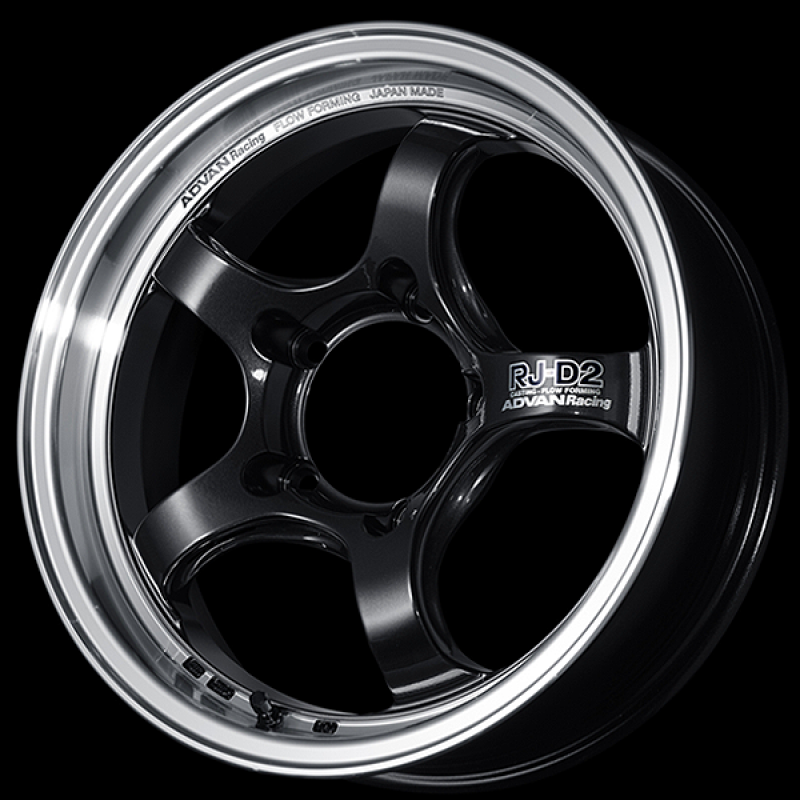 Advan RG-D2 15x5.0 / +42 Offset / 4-100 / 63mm Bore / Machining & Black Gunmetallic