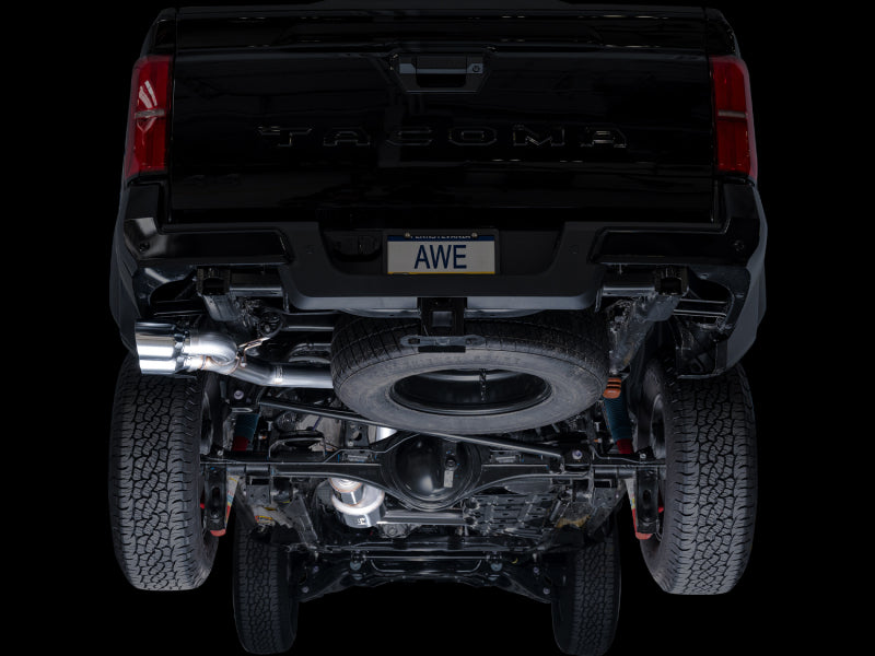 AWE Exhaust for 4th Gen Toyota Tacoma Dual Chrome Silver Tips