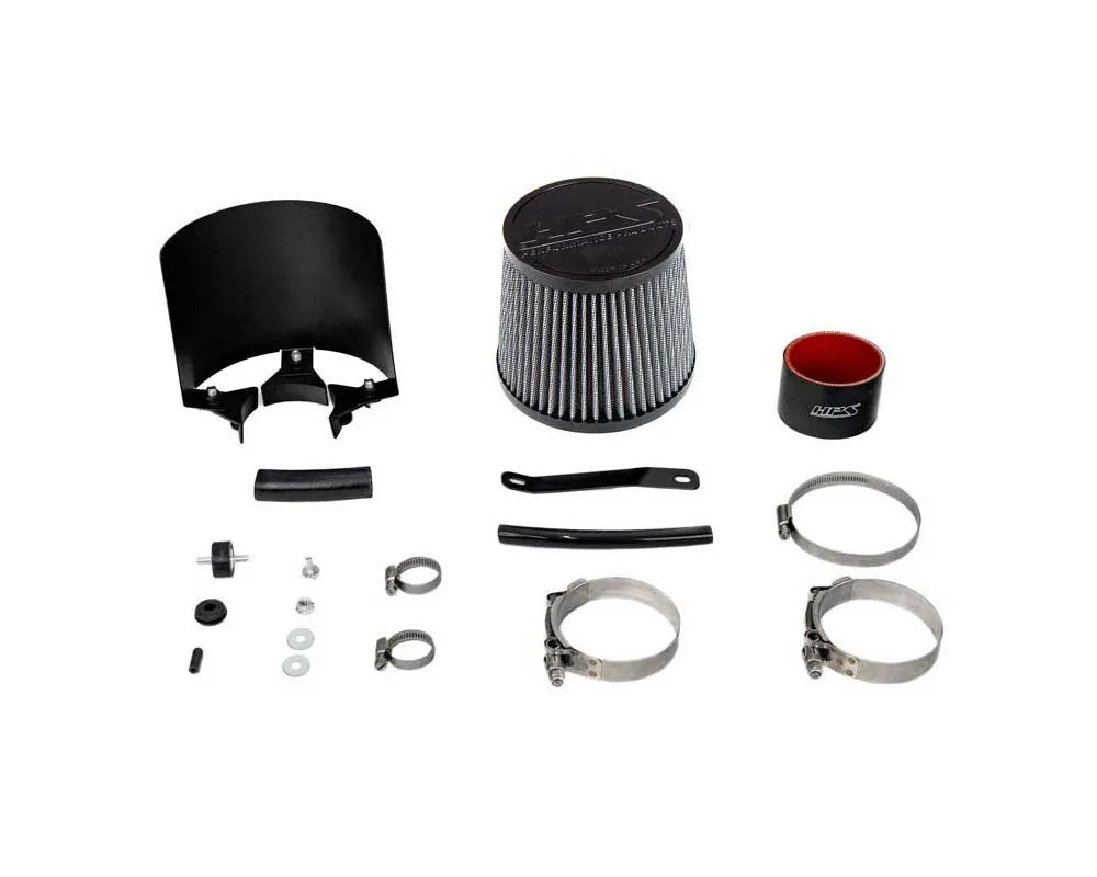 HPS Performance Polished Shortram Air Intake Kit Includes Heat Shield Honda CR-V 2.4L 2002-2004.