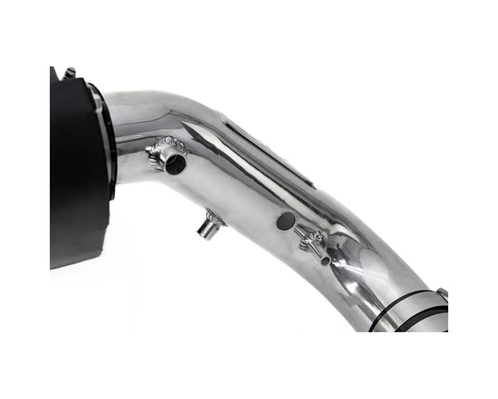 HPS Performance Polished Shortram Air Intake Kit Includes Heat Shield Honda CR-V 2.4L 2002-2004.