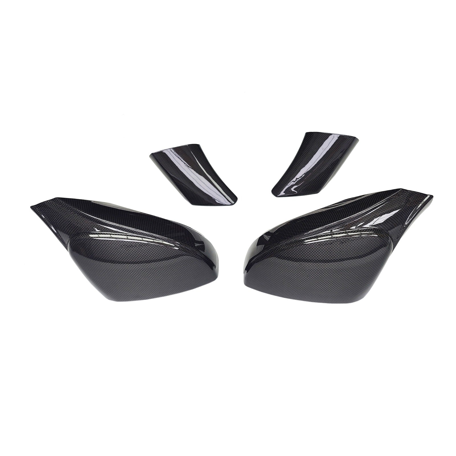 Prepreg Carbon Fiber Mirror Housing Cap Covers Set - Ferrari 458