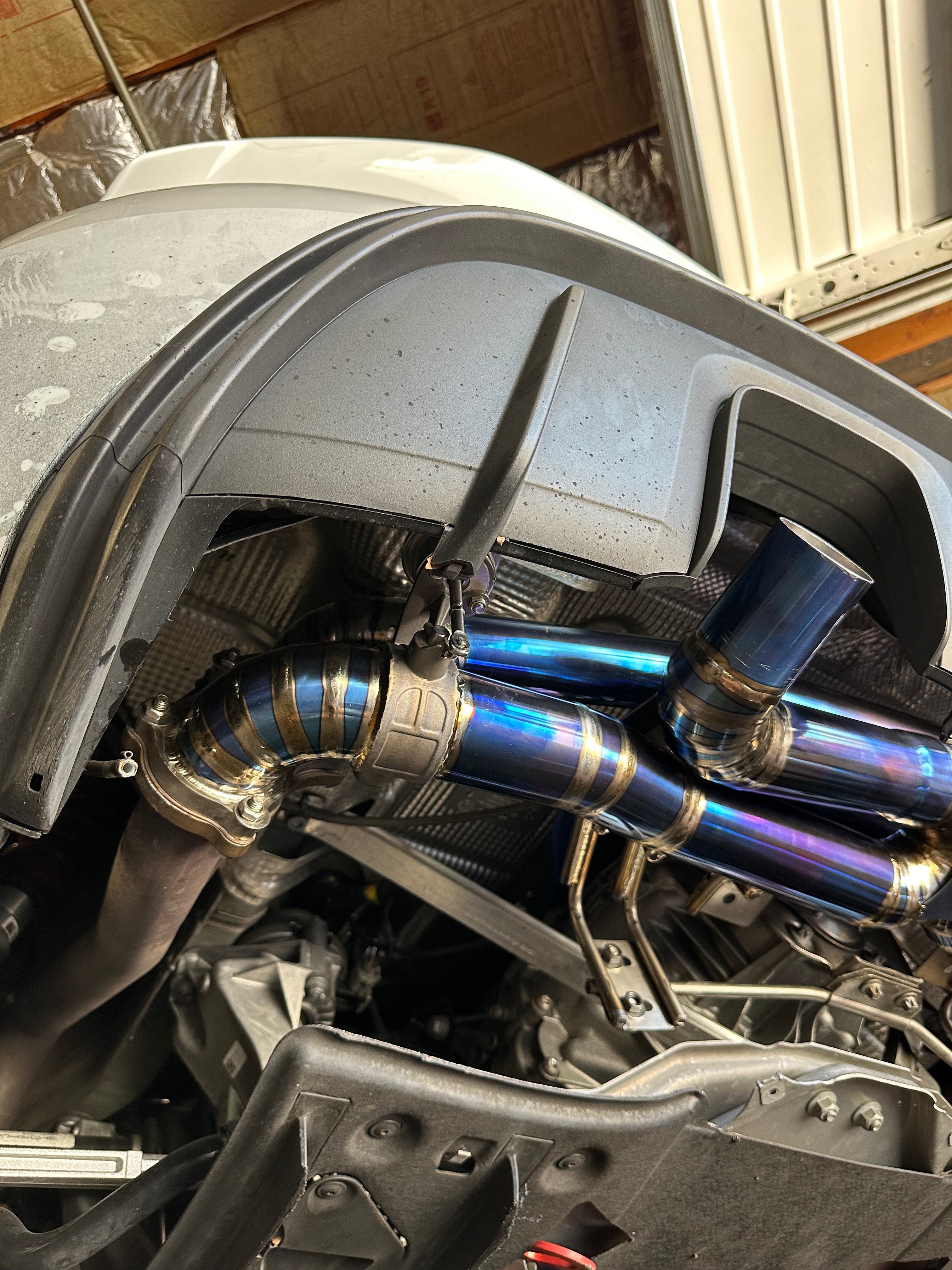 Titanium Valved Exhaust System Catback - Porsche 718 GT4.