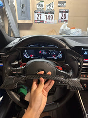 Carbon Fiber Cluster instrument dash screen cover -  BMW G8X.
