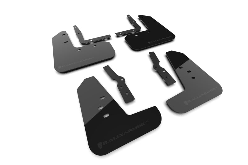 Rally Armor 2024+ Ford Mustang Black UR Mud Flap w/ Metallic Black Logo