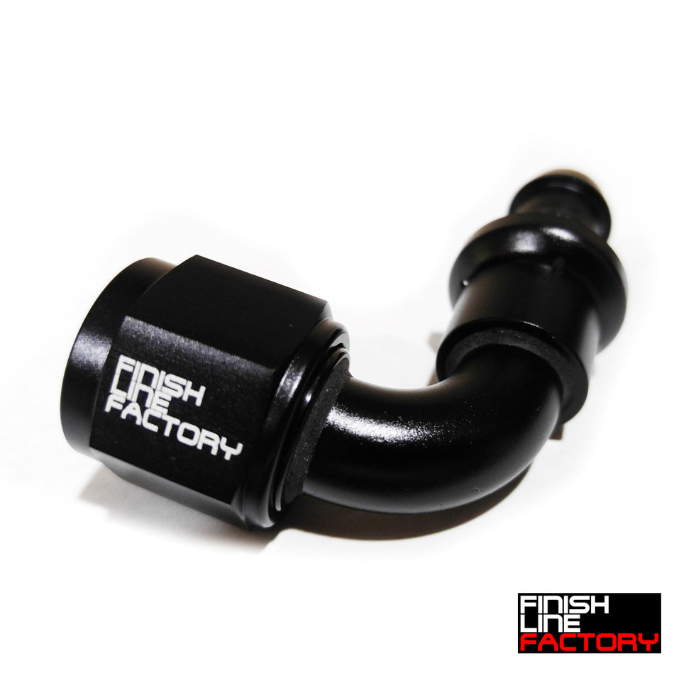 FLF Push Lock Hose End - 90 Degree