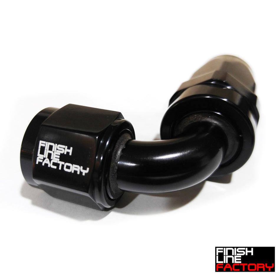 FLF Swivel Hose End (Braided Rubber) - 90 Degree