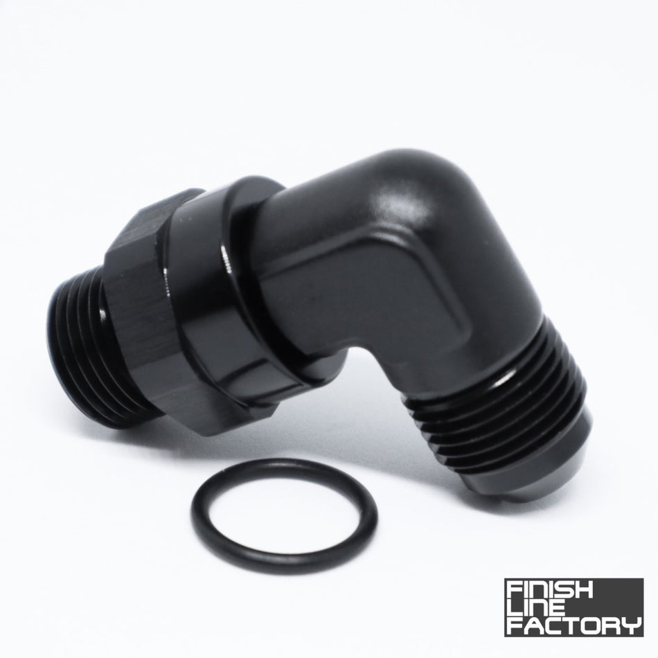 FLF ORB Swivel to AN Adapter - 90 Degree