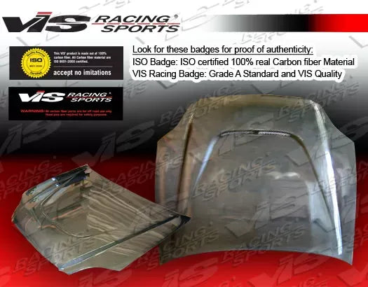 VIS Racing JS Style Black Carbon Fiber Hood Acura Integra 1994-2001.