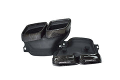 Carbon Fiber Exhaust Tips - 14-18 Mercedes Benz C-Class W205.