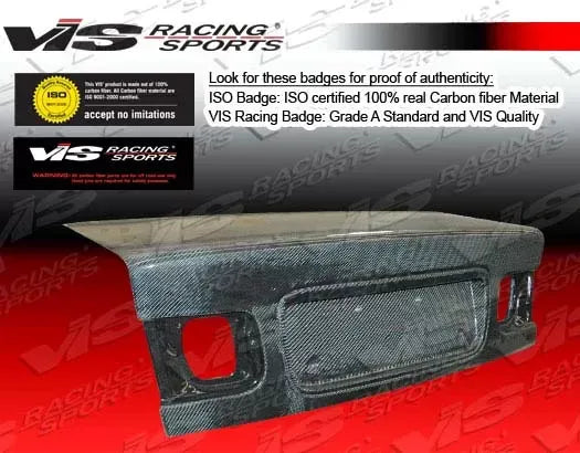 VIS Racing Carbon Fiber OEM Trunk Lid Honda Civic 1996-2000