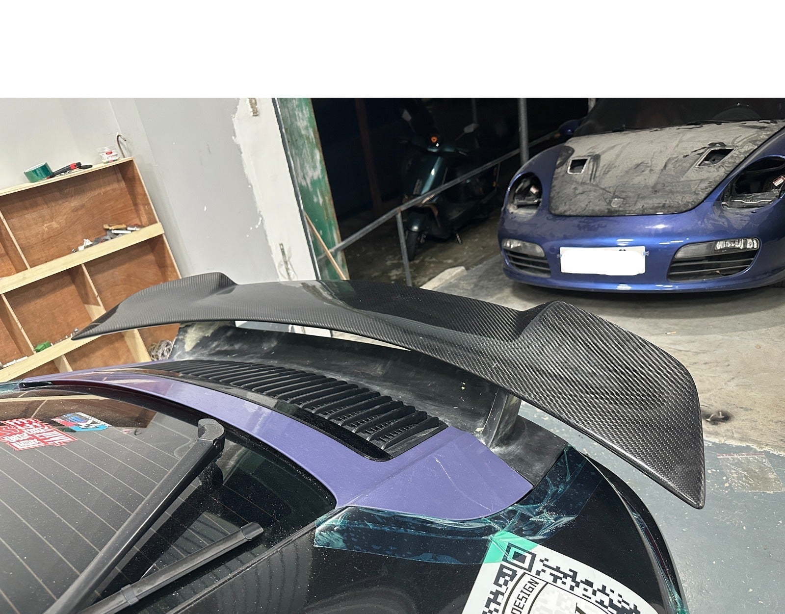 Prepreg Carbon Fiber Rear Wing W/ FRP Base - Porsche 911 992 2019+.
