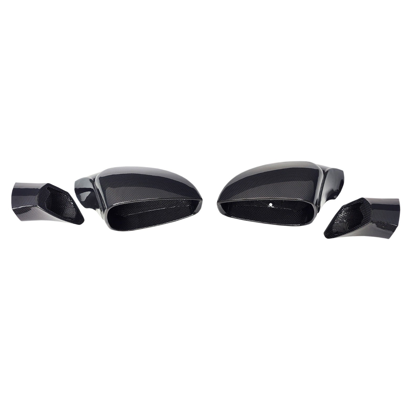 Prepreg Carbon Fiber Mirror Housing Cap Covers Set - Ferrari 458