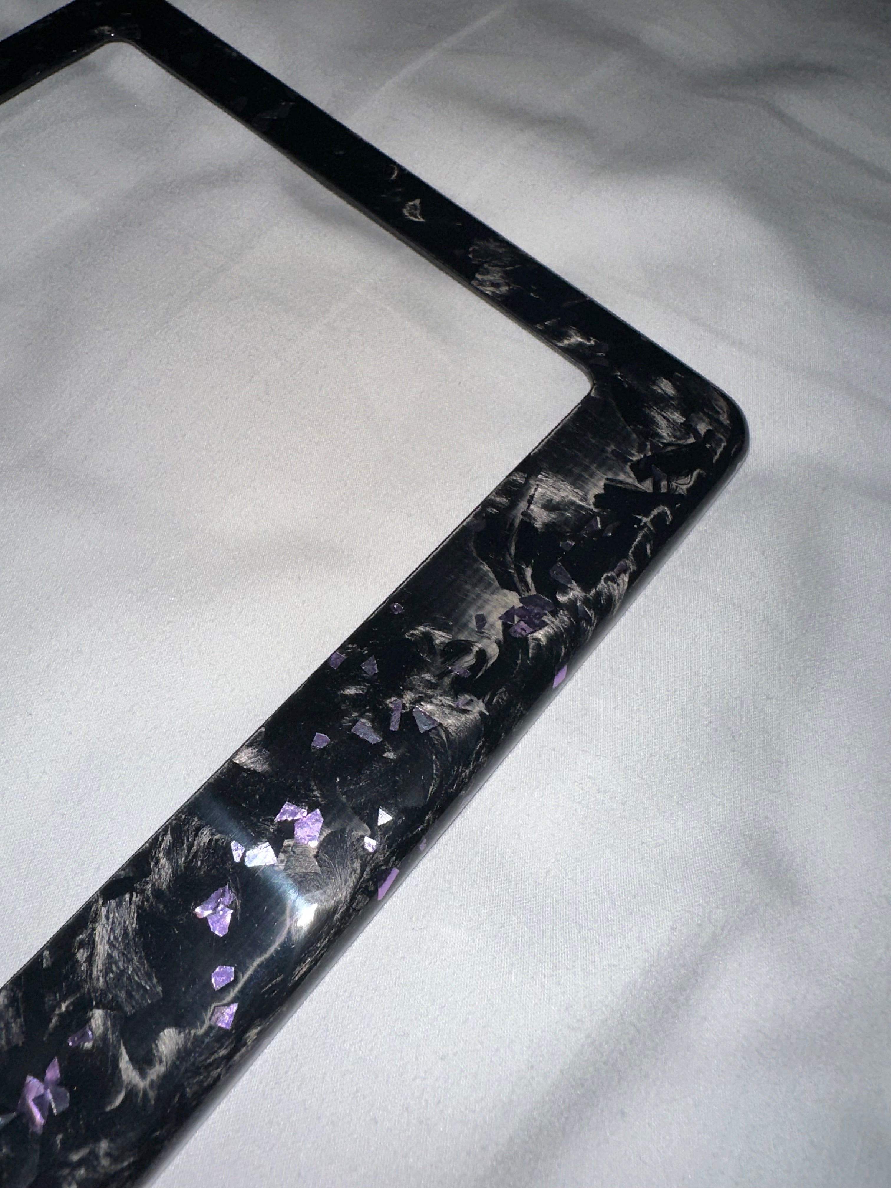 Colored Forged Carbon Fiber Universal License Plate Frame.