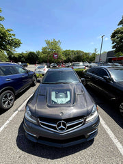 Carbon Fiber Hood w/ Transparent window - Mercedes Benz W204 C63 AMG.