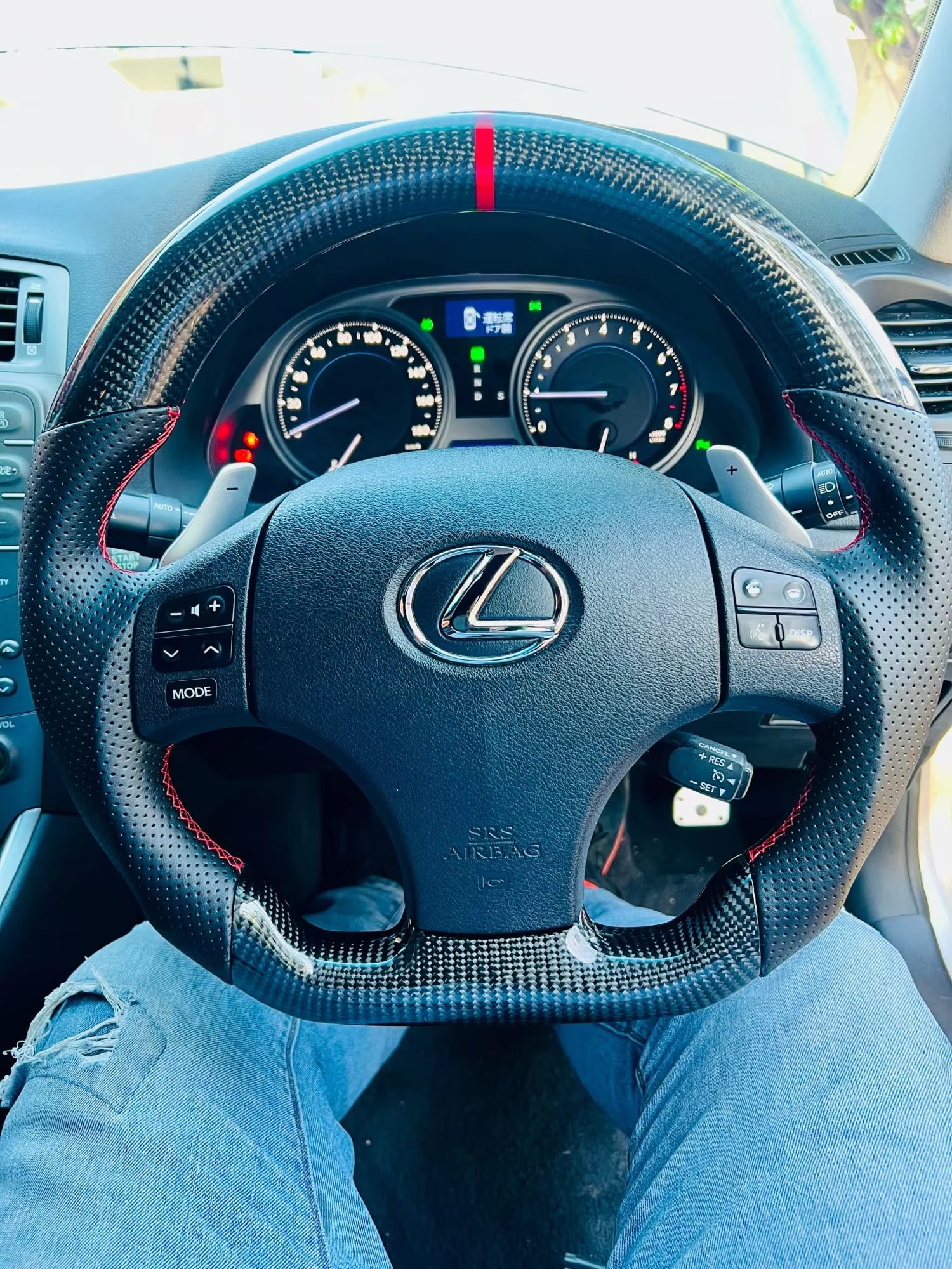Carbon Fiber Steering Wheel -  Lexus IS250 IS300 IS350 ISF F-Sport 2006-2011.