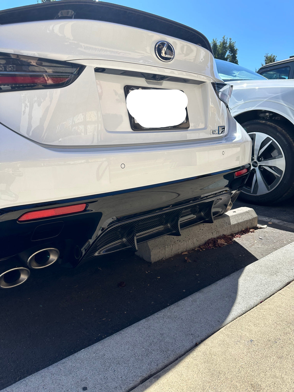 Carbon Fiber Rear Diffuser - Lexus RC F RCF 2015-2018.