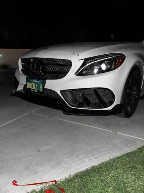 Carbon Fiber Front Air Vent Trim - Mercedes C300 C400 C450 C43 AMG Sedan 15-17.