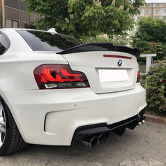 PSM Style High Kick Carbon Fiber Trunk Spoiler - BMW E82 1 Series & 1M.