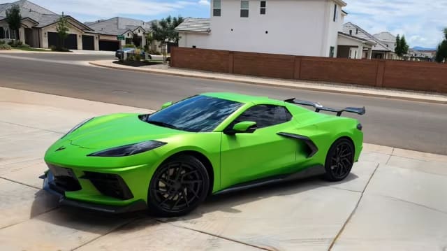 Carbon Fiber V Style Front Lip -  Chevrolet Corvette C8.